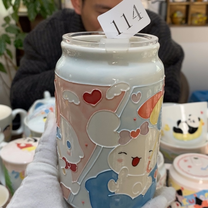 杯景德镇釉下彩手绘