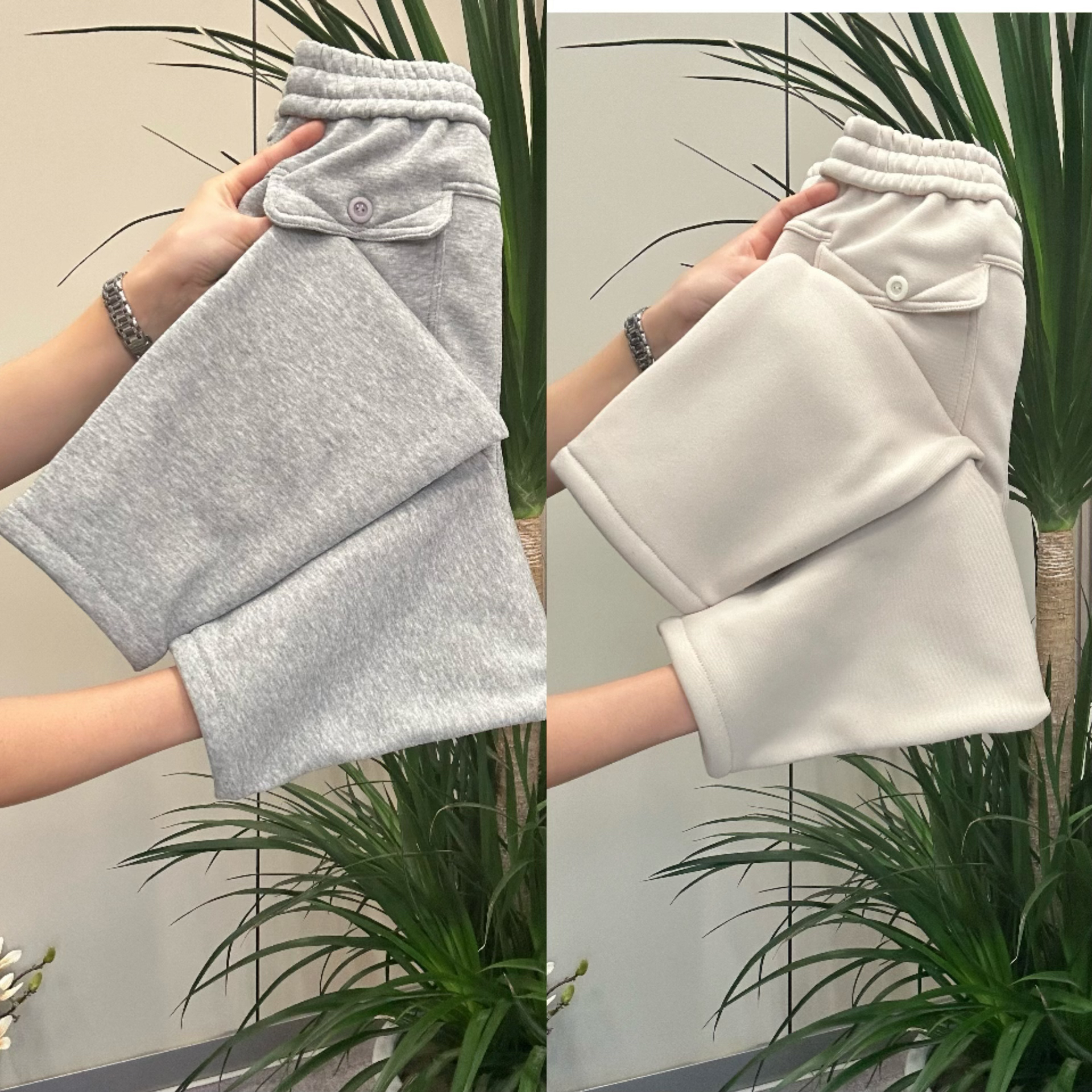 新款高腰哈伦裤女宽松显瘦百搭休闲裤加绒加厚保暖