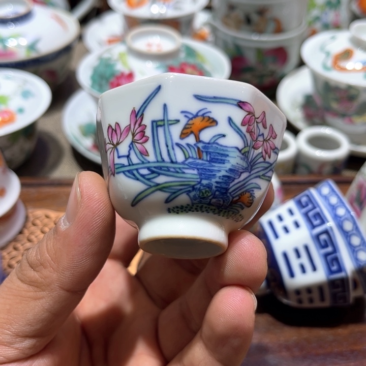 纯手绘精品盖碗杯