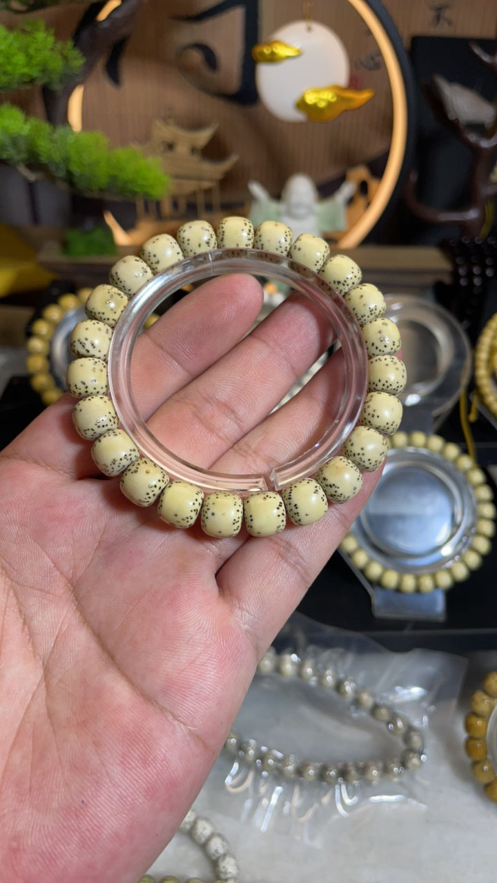 星月菩提10×9桶体镶嵌 原生态原材料