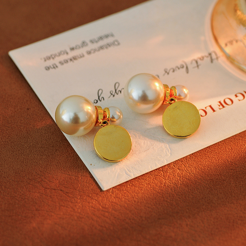 合金耳饰 1022双面猪鼻子耳环2025爆款高级感耳钉小香风耳饰