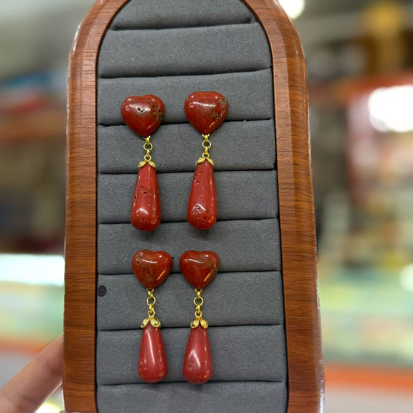 铜合金锆石耳饰 藏式饰品新款气质显白耳钉吊坠