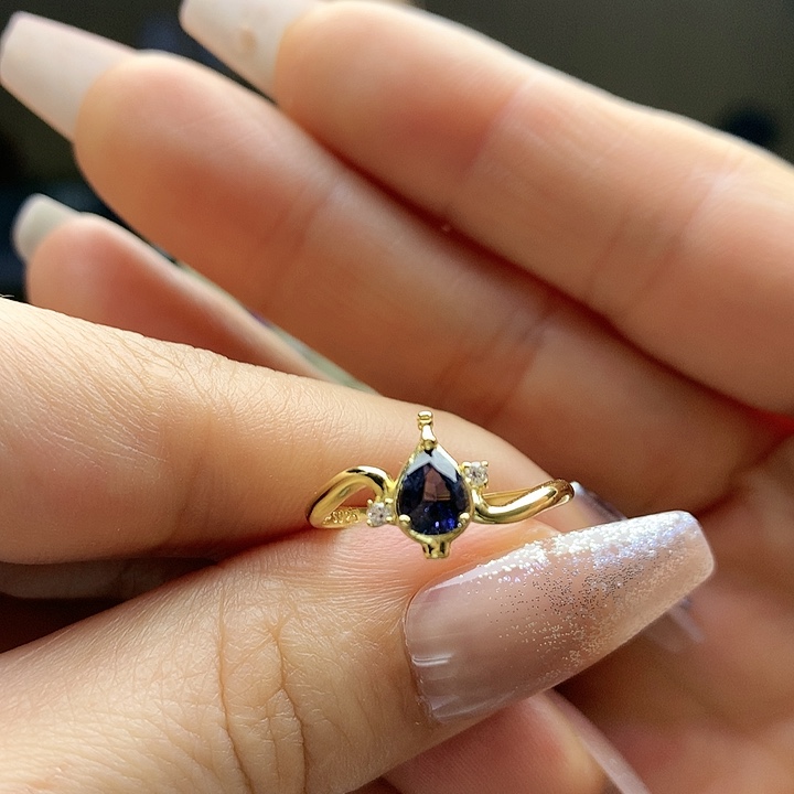 尖晶石戒指银S925镶嵌