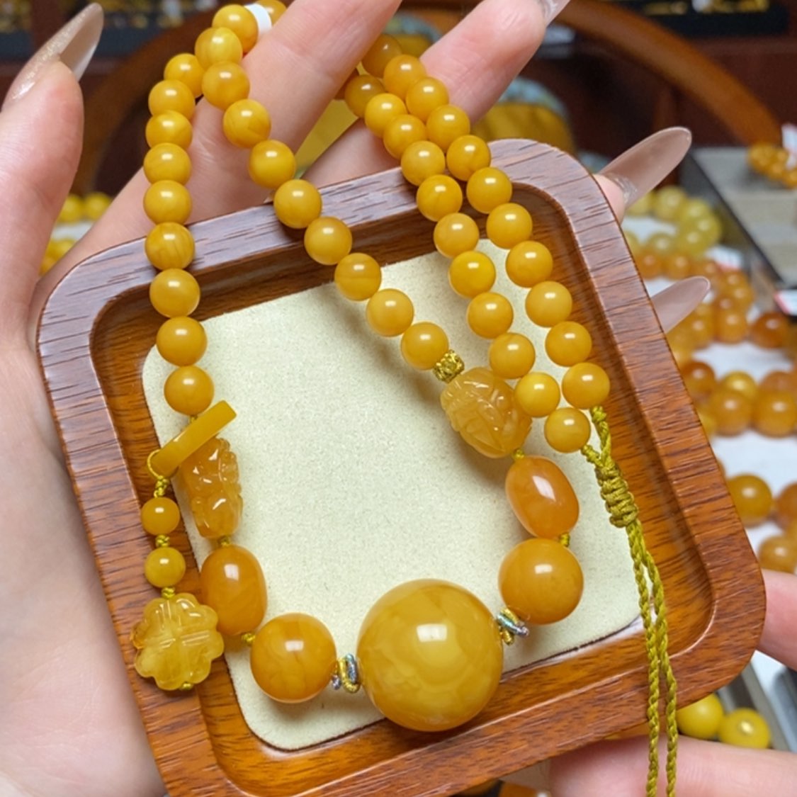 【闪购商品】蜜蜡颈饰未镶嵌项链