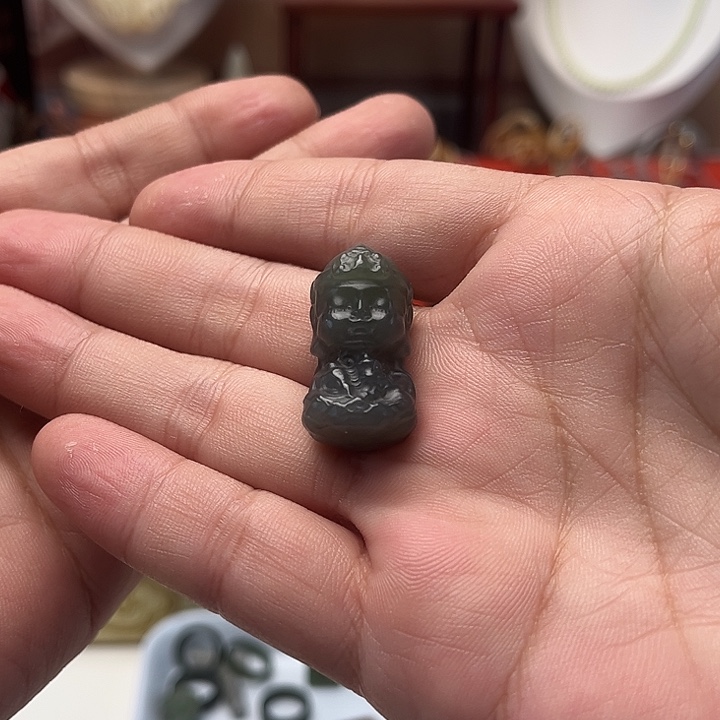 颈饰未镶嵌和田玉宝宝佛