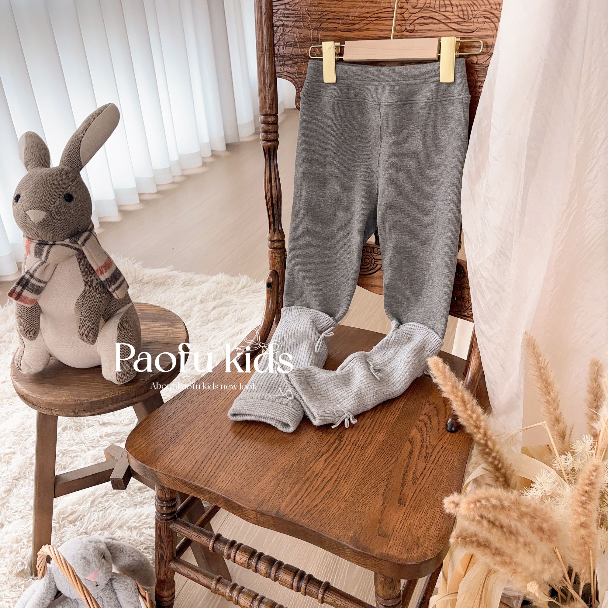  泡芙定制 新款过冬神器儿童女童无骨工艺蝴蝶结打底袜 PF51099