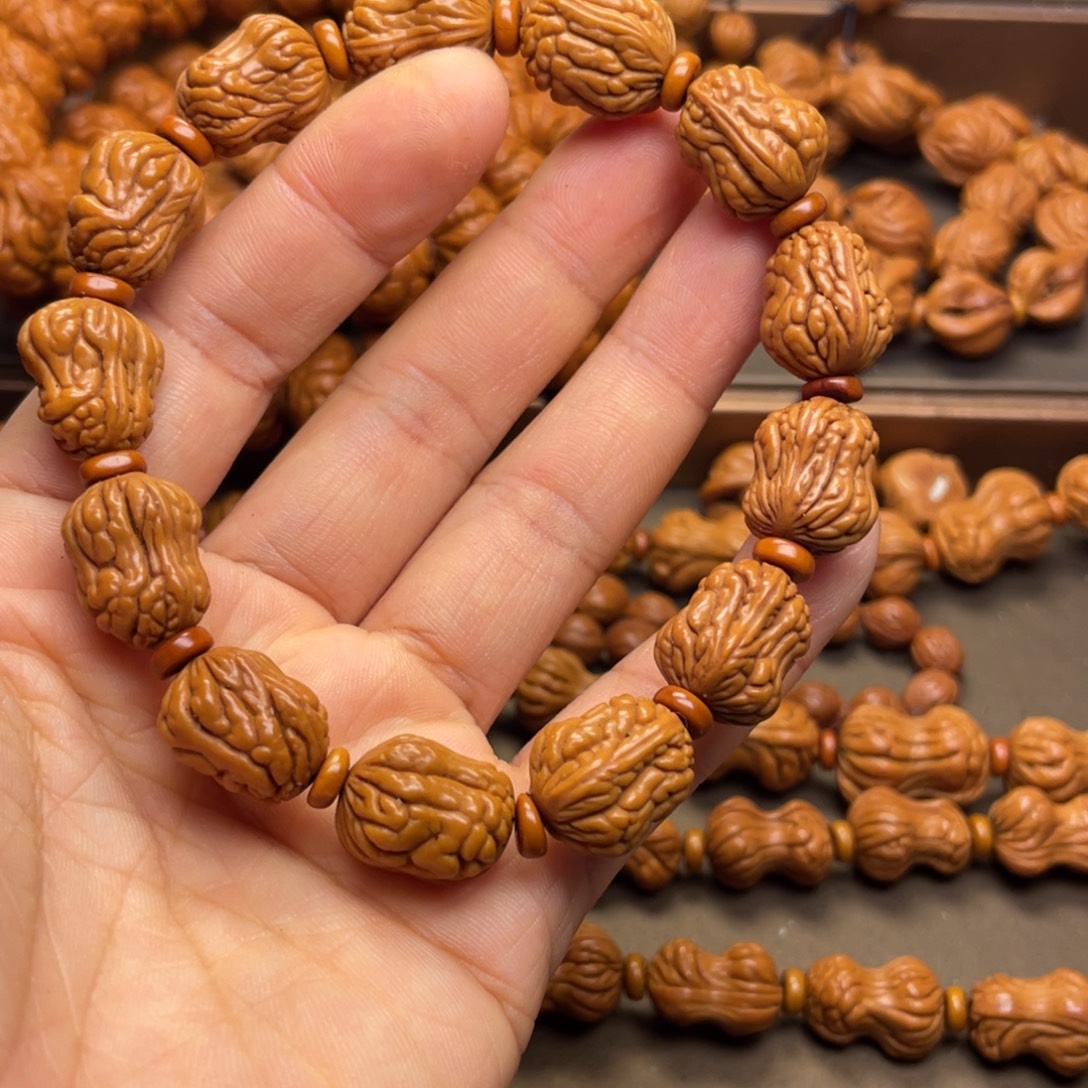 不***道桃核手串龙桃核16