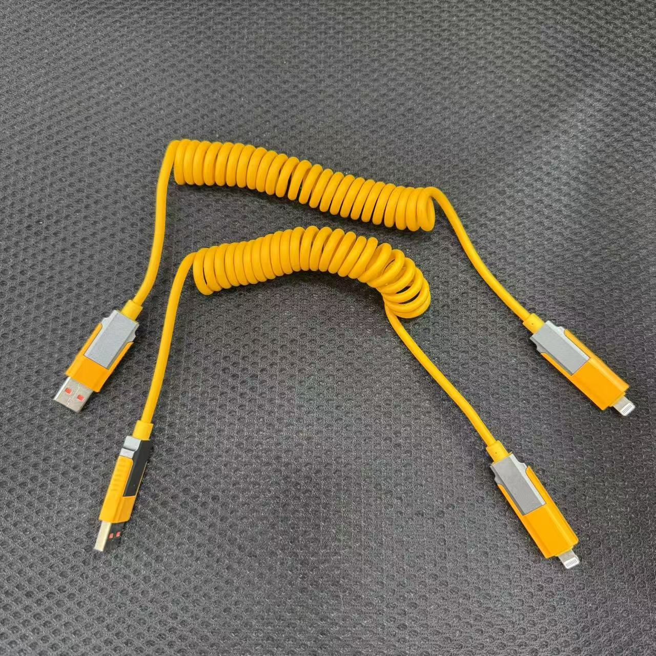 弹簧伸缩四合一数据线