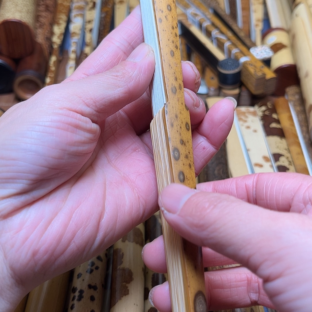 柳***丁扇子梅鹿竹倒开肩和尚头折扇