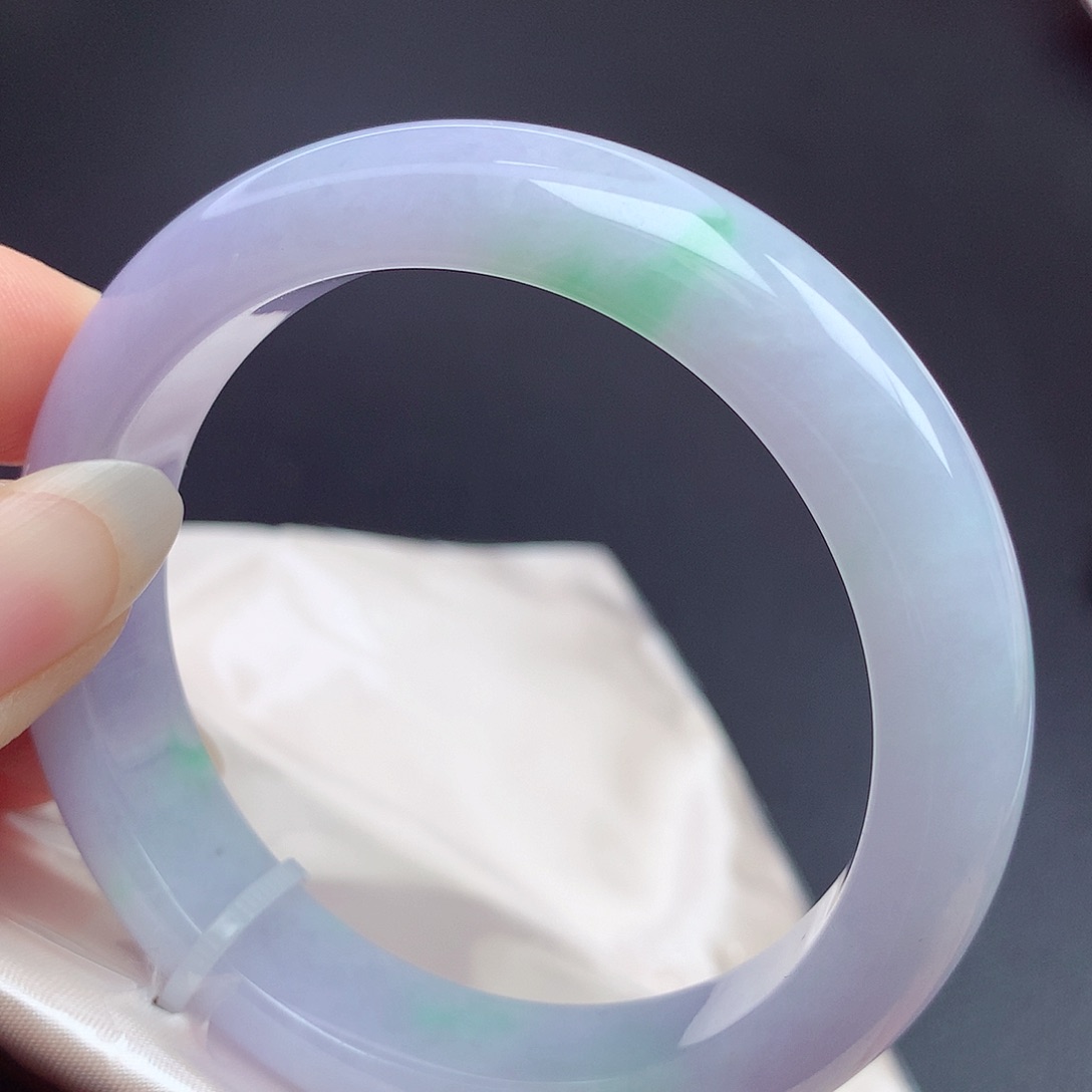 翡翠未镶嵌手镯54圈口