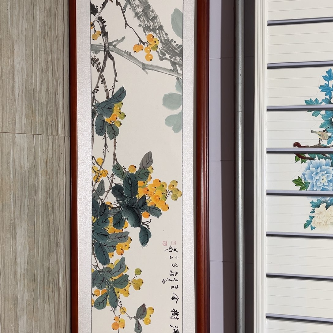 国画书画作品带框163×48