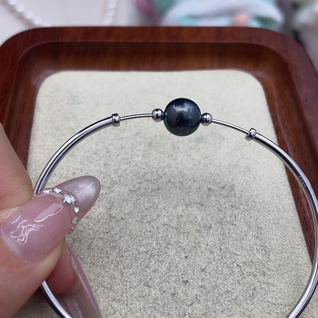 海水珍珠手绳银S925镶嵌