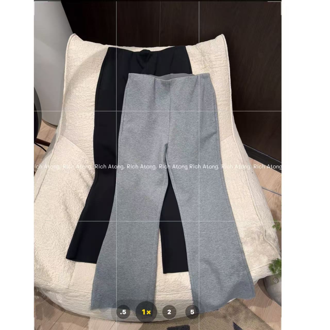 atong/阿彤-【显瘦小喇叭】-2025 早春极简松紧腰时尚微喇休闲裤