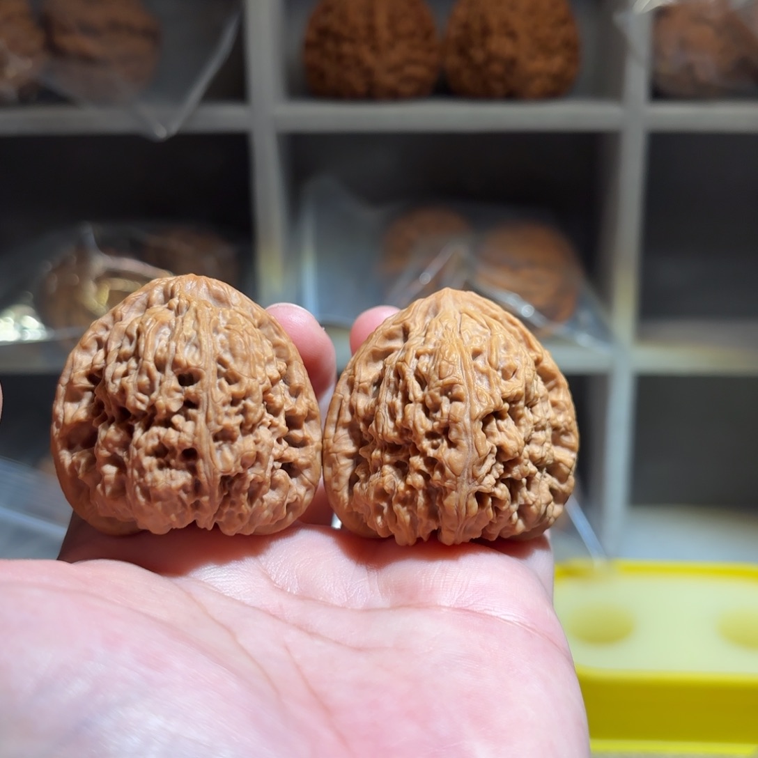 @***N文玩核桃把件42涿鹿三角将