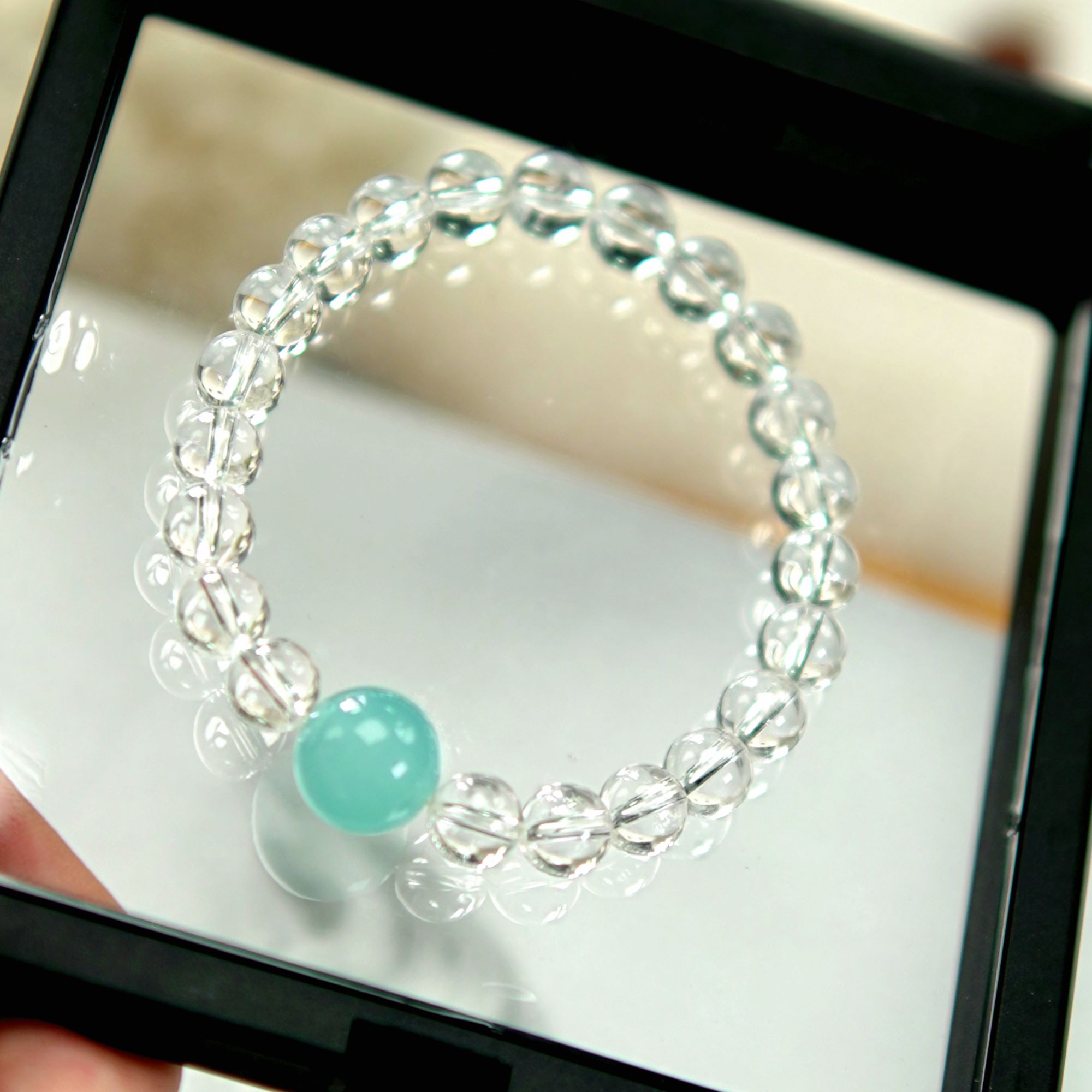 【露丝同款】海蓝宝天然水晶手串任发其一