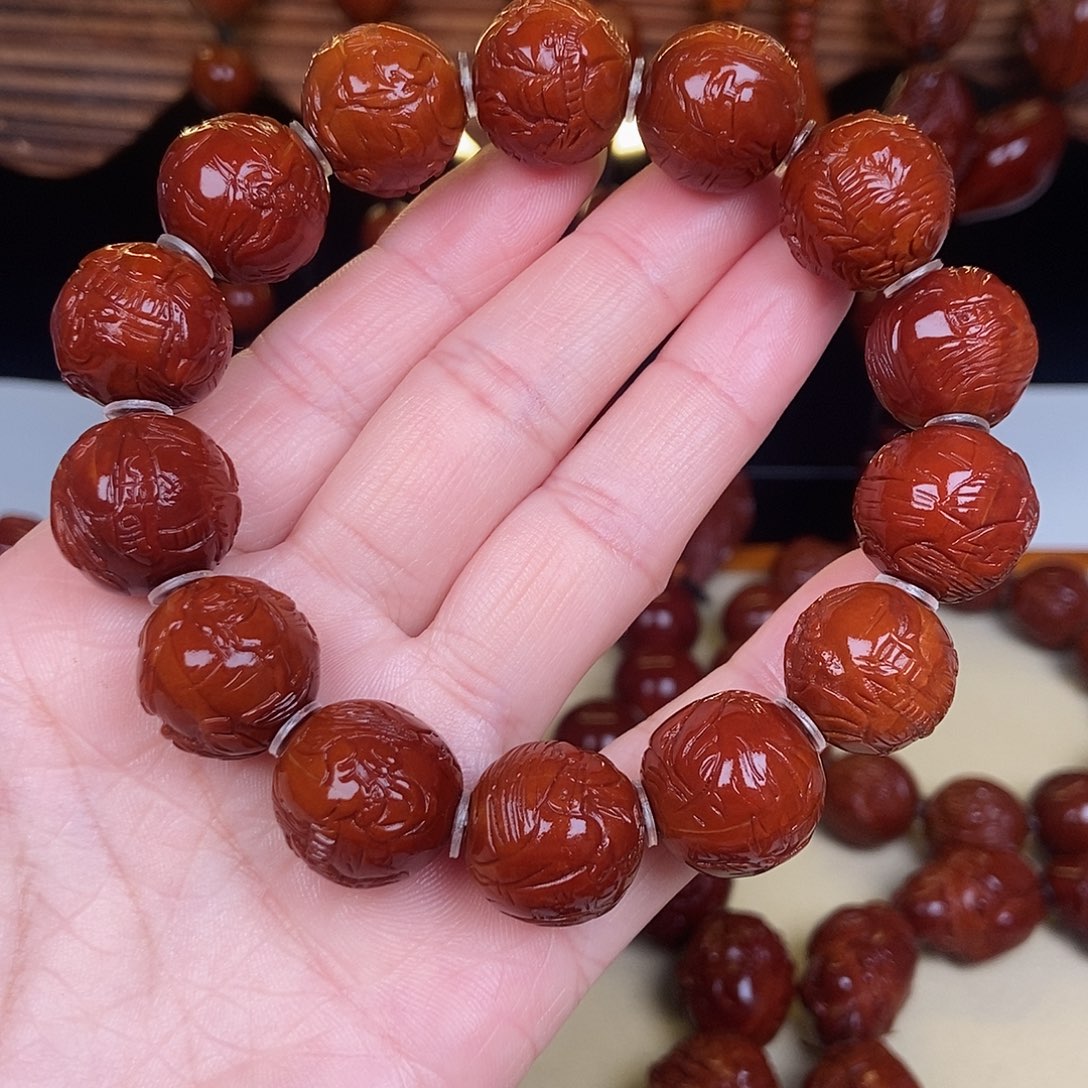 橄榄核吊坠山水风景