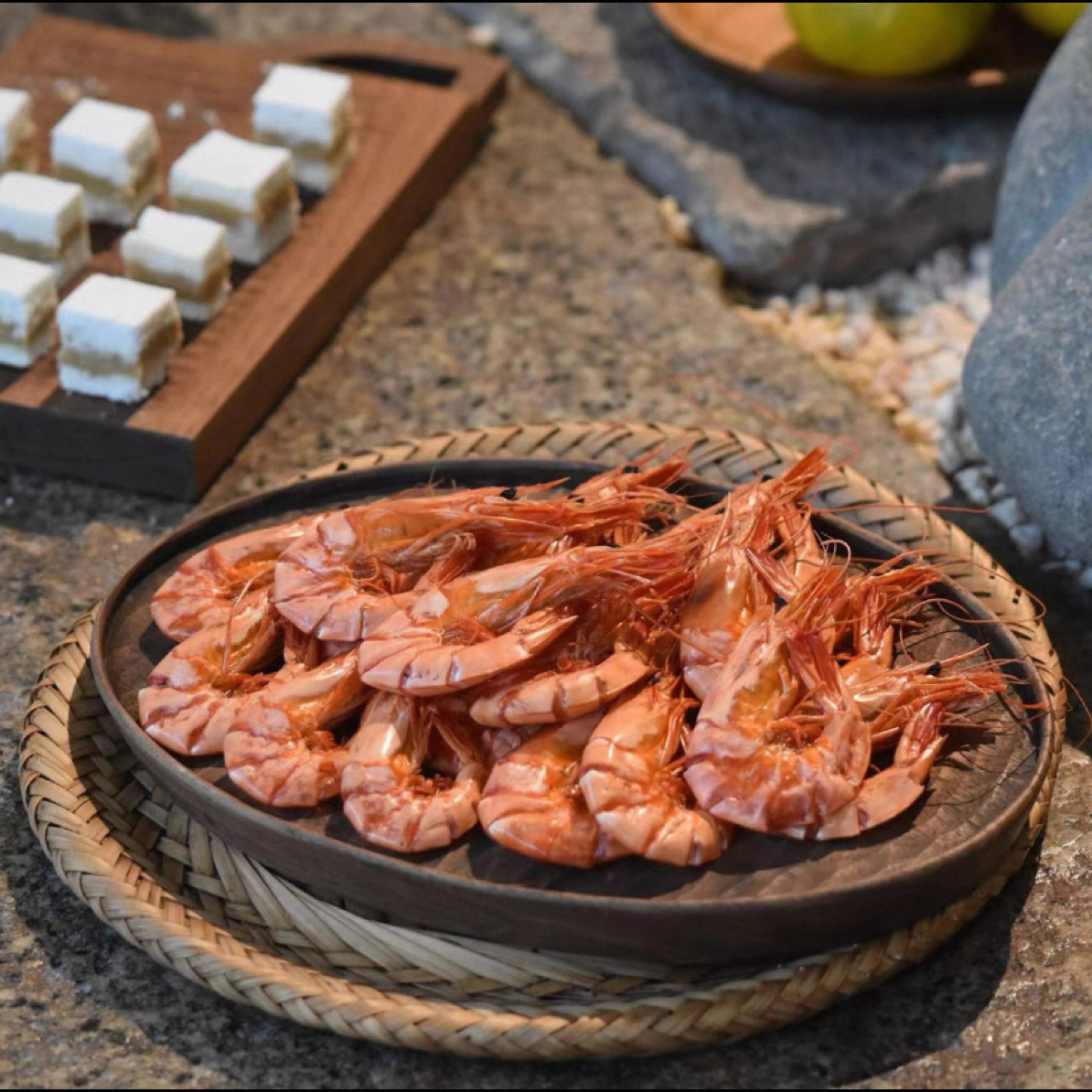 【码头男孩】 九节虾干 小号   开袋即食烤虾海鲜零食斑节虾干     