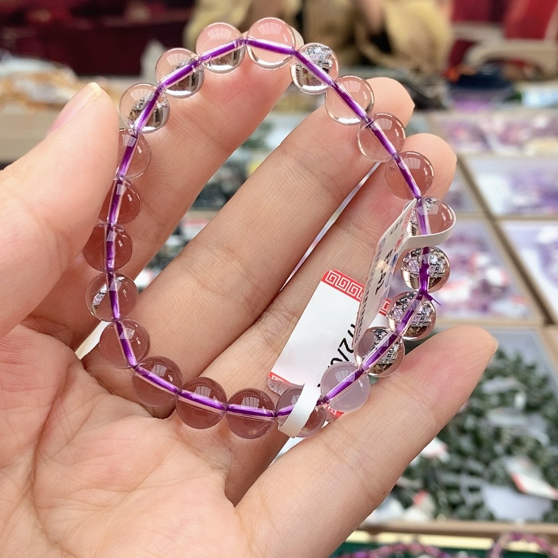 水晶手链未镶嵌E541玻利维亚紫水