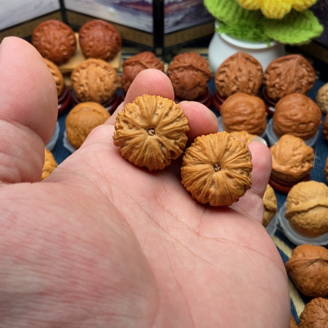 文玩核桃把件我**。核桃