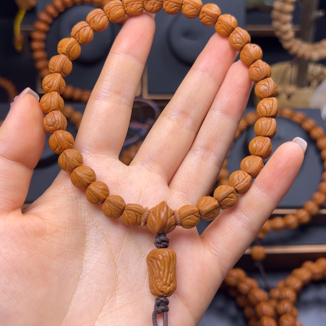 F***g手串桃核野生玉龙脊0.9