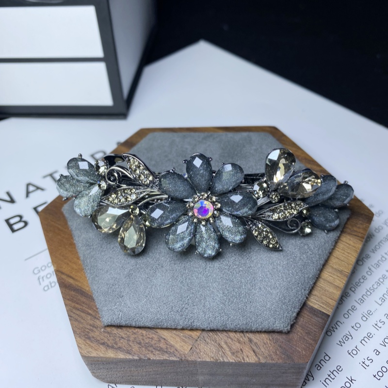 L543精致花朵大号8厘米弹簧夹