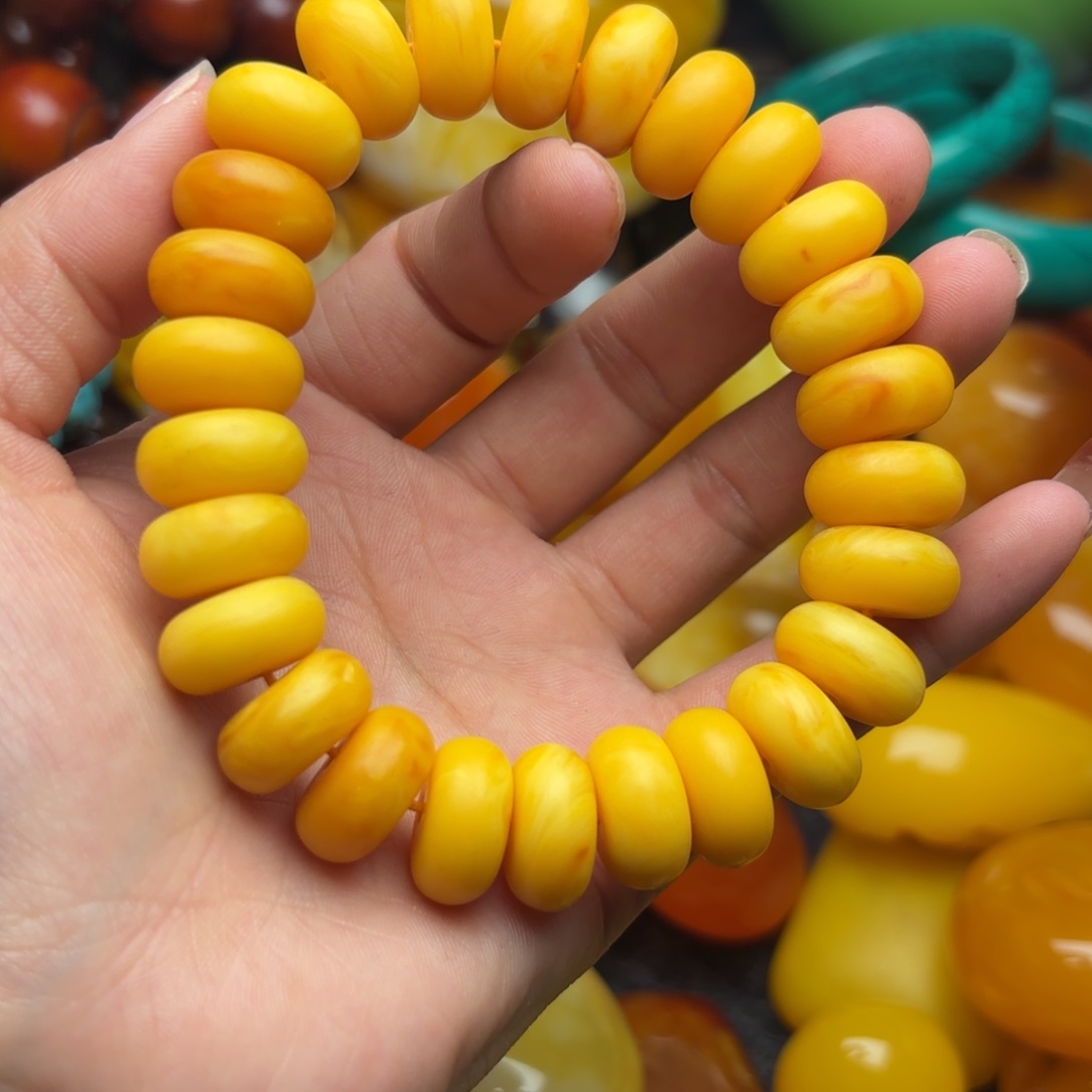 未镶嵌琥珀手链蜜蜡