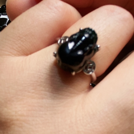 翡翠银S925镶嵌戒指