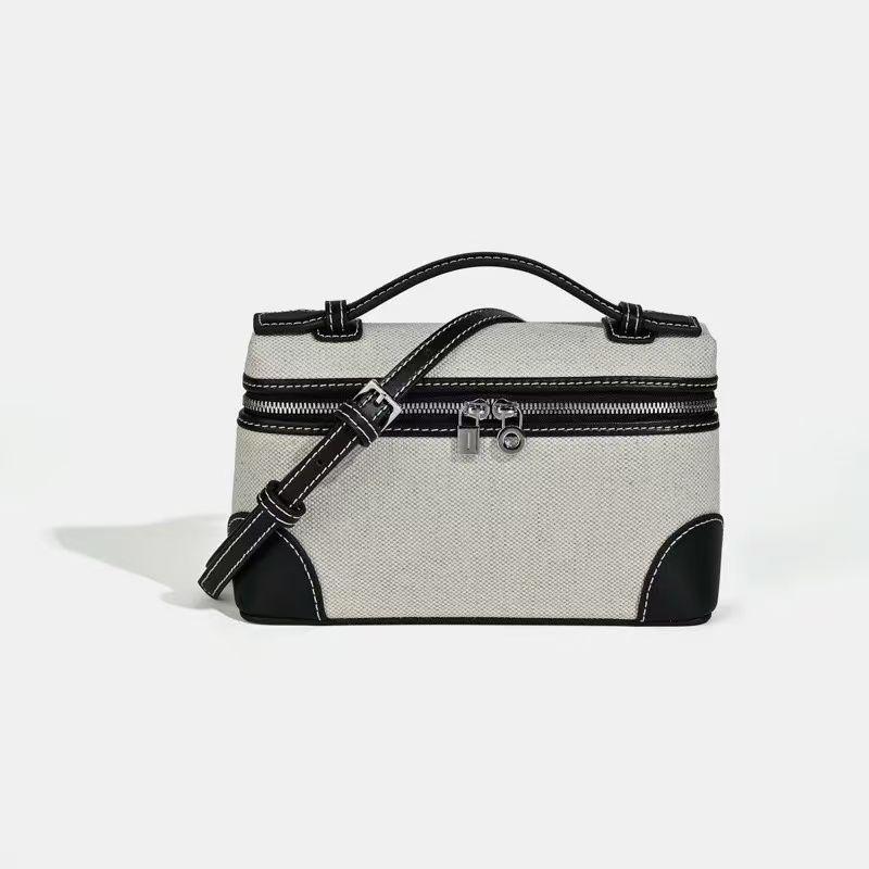 （大金专属）真皮定制原创设计单肩斜挎包LP19修面皮配布---黑色