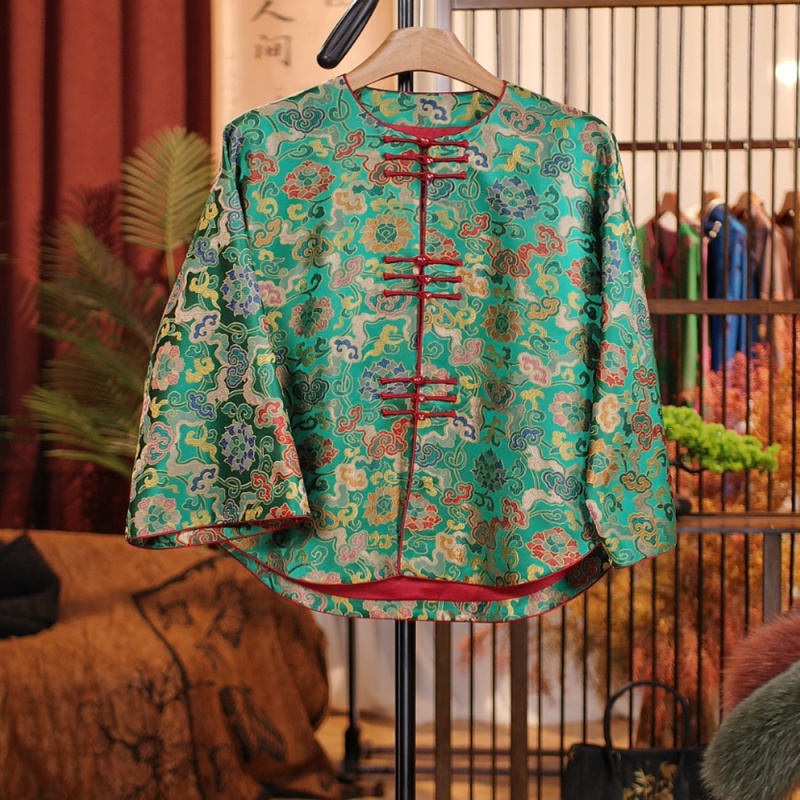 多扣宋锦外套YD2550G