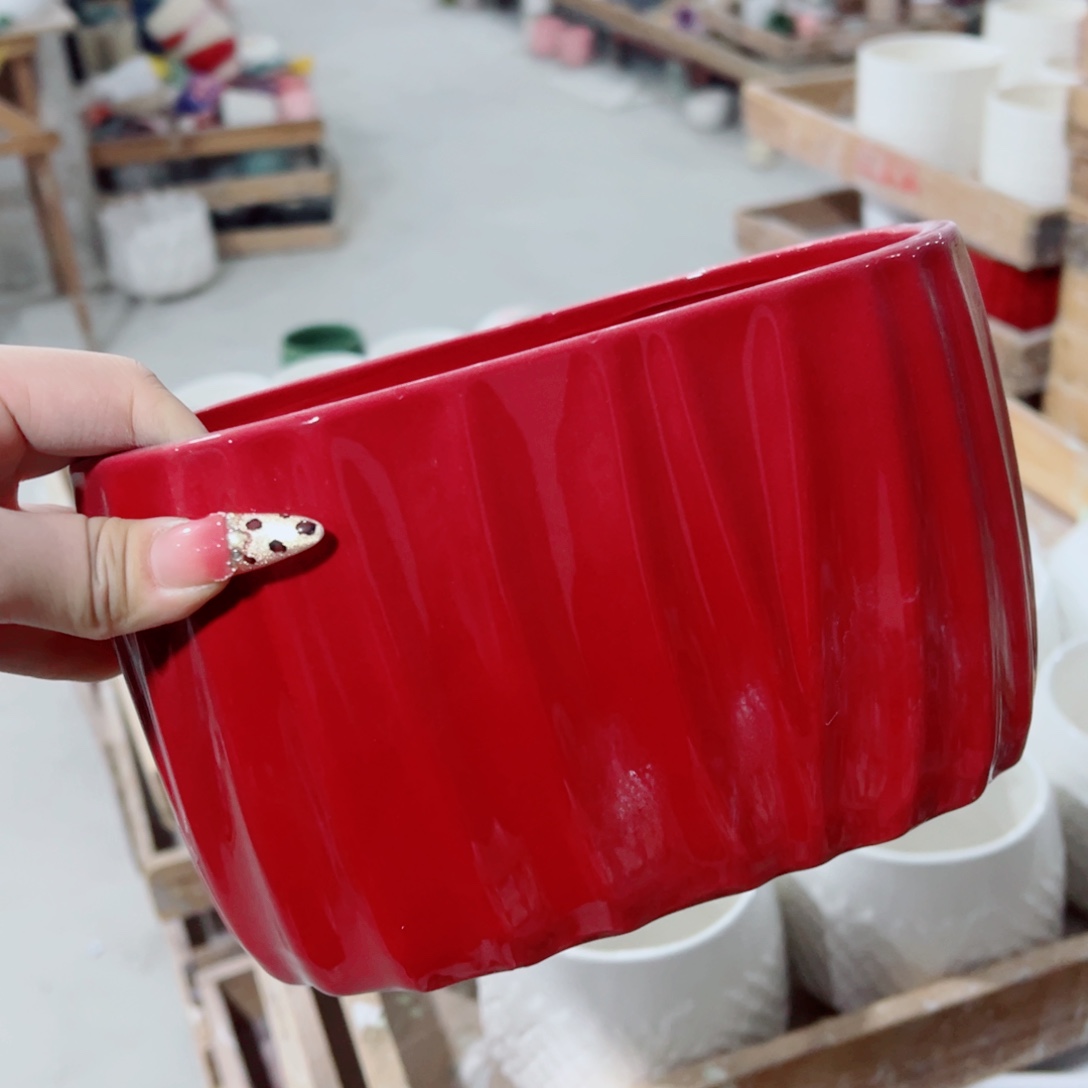 有孔，陶瓷花盆满10米包邮发货