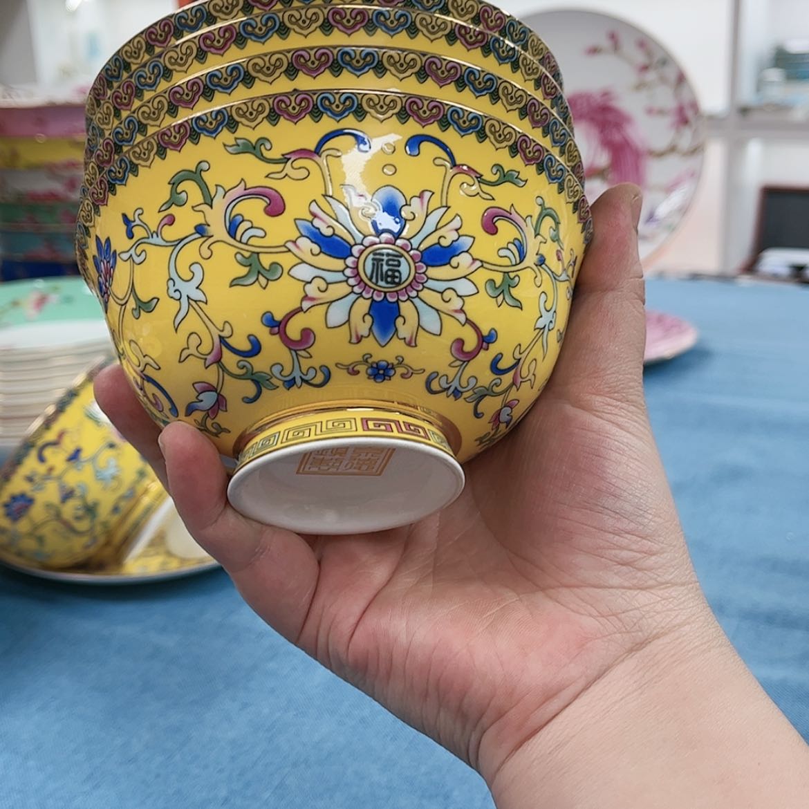 【闪购商品】骨瓷4.5英寸4黄。。。。。。