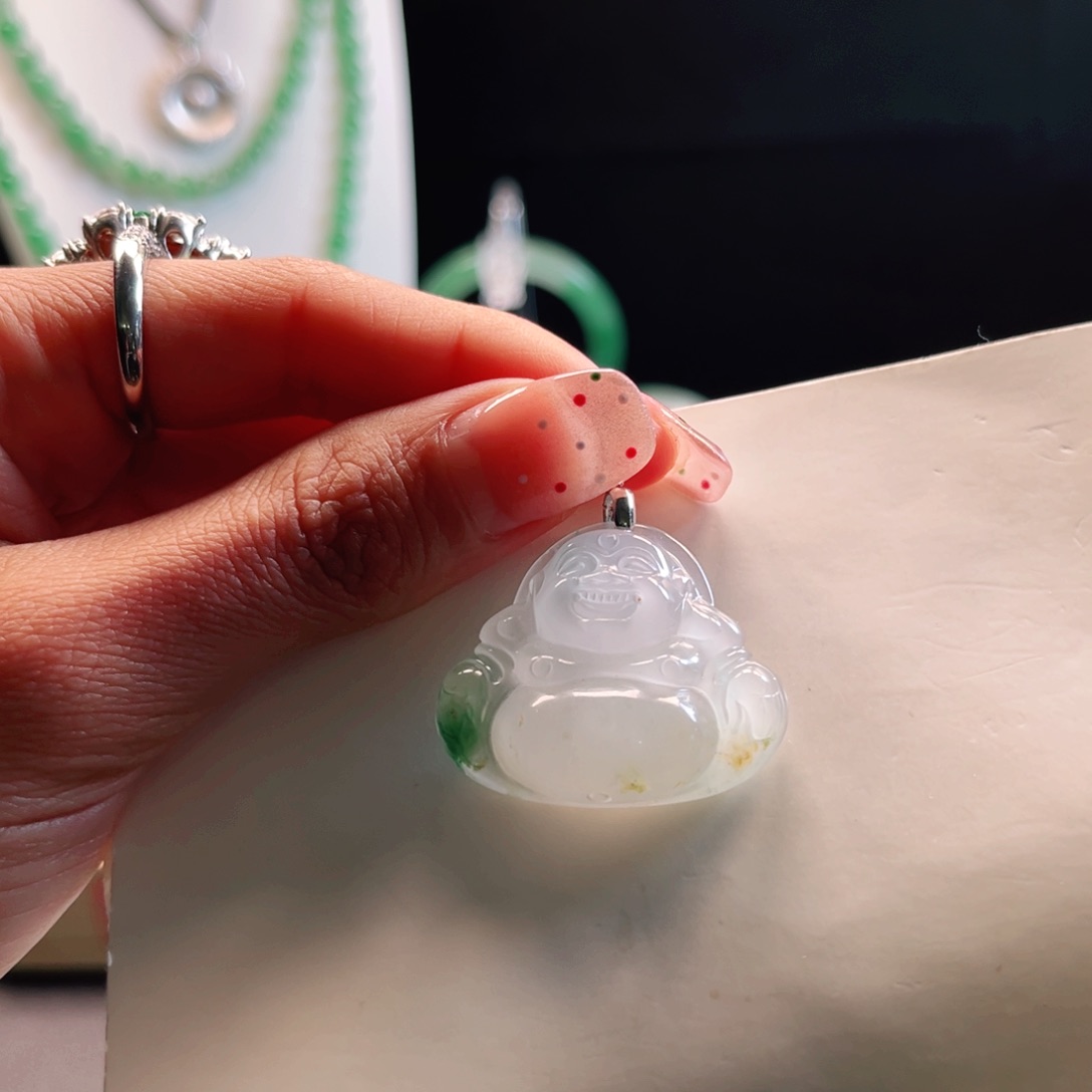 石英质玉颈饰银S925镶嵌