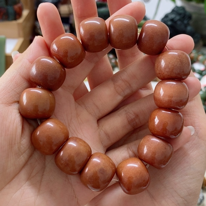 未镶嵌蛇纹石玉手链