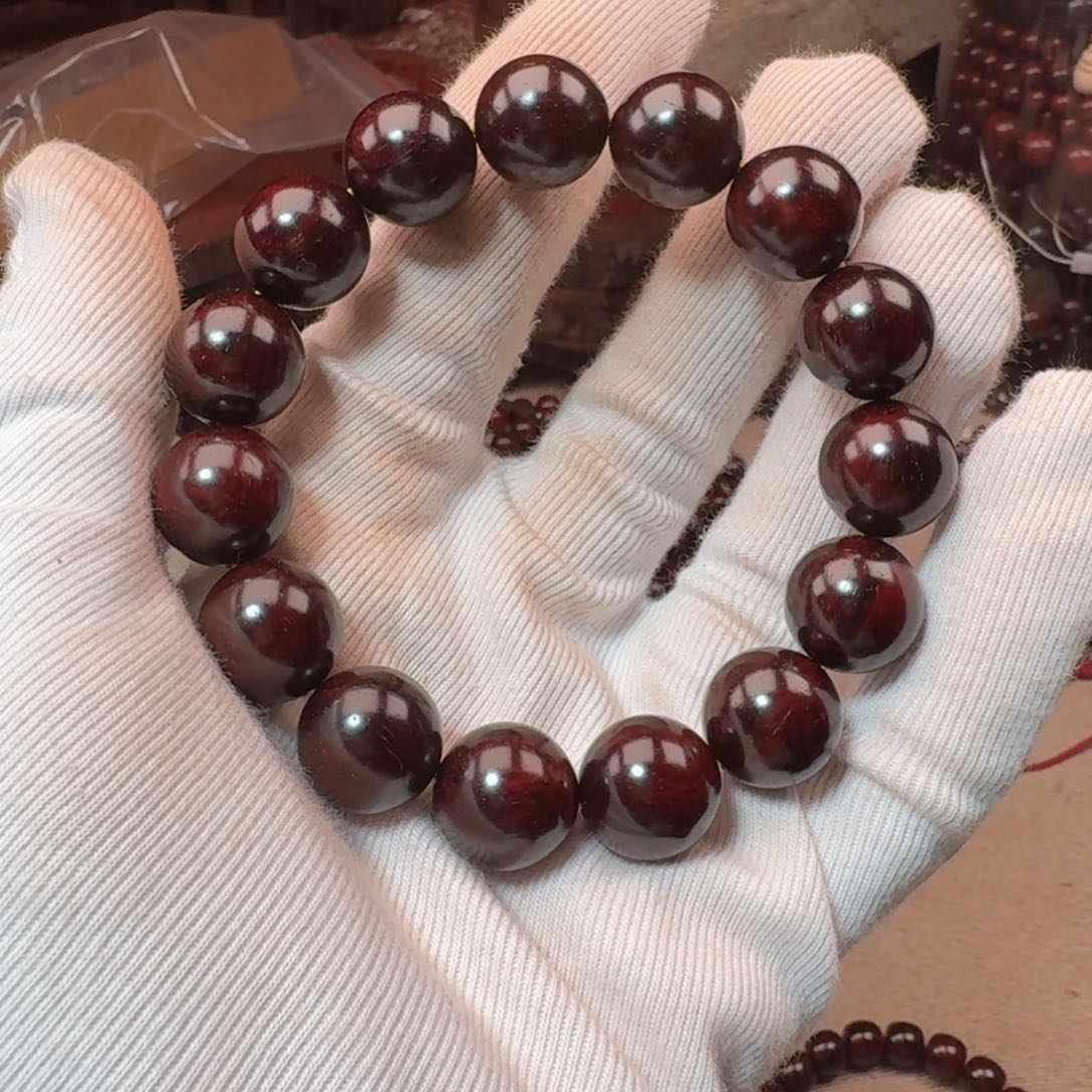 小叶紫檀手串/手链1.5原汁原味高油密老料