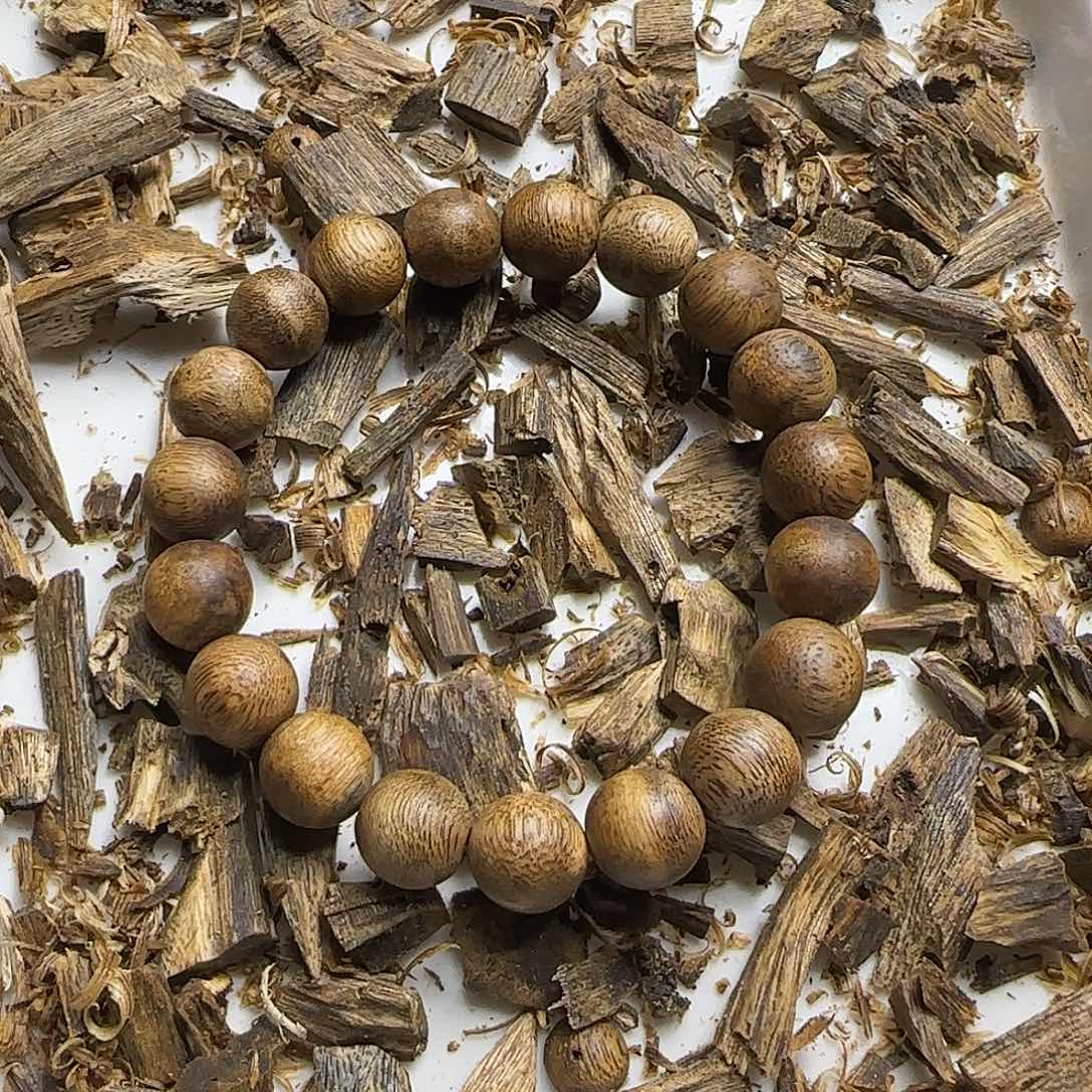 沉香沉香碎屑圆珠1.1单圈10克