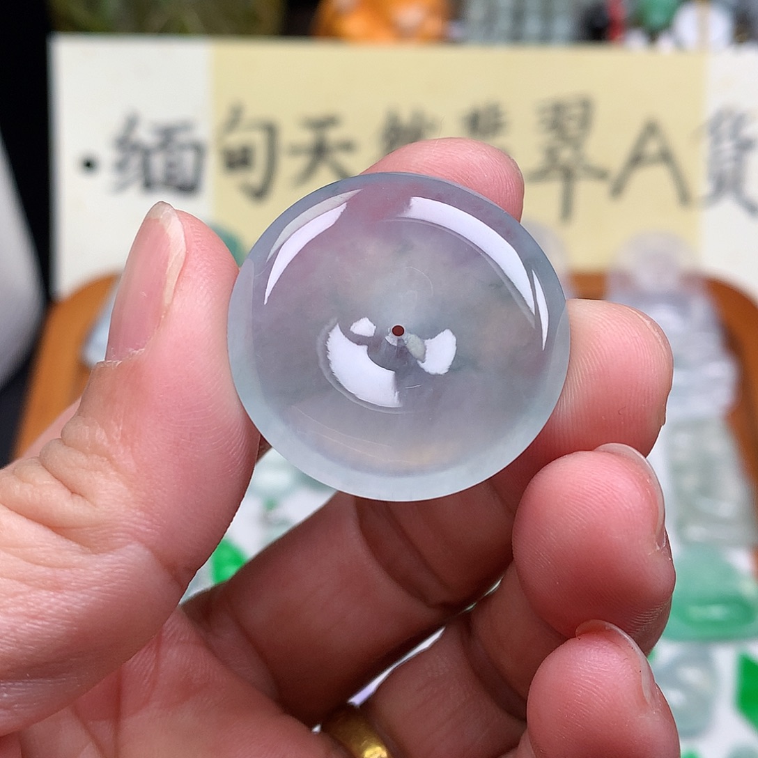 翡翠裸石缅甸天然A货翡翠冰种平安扣