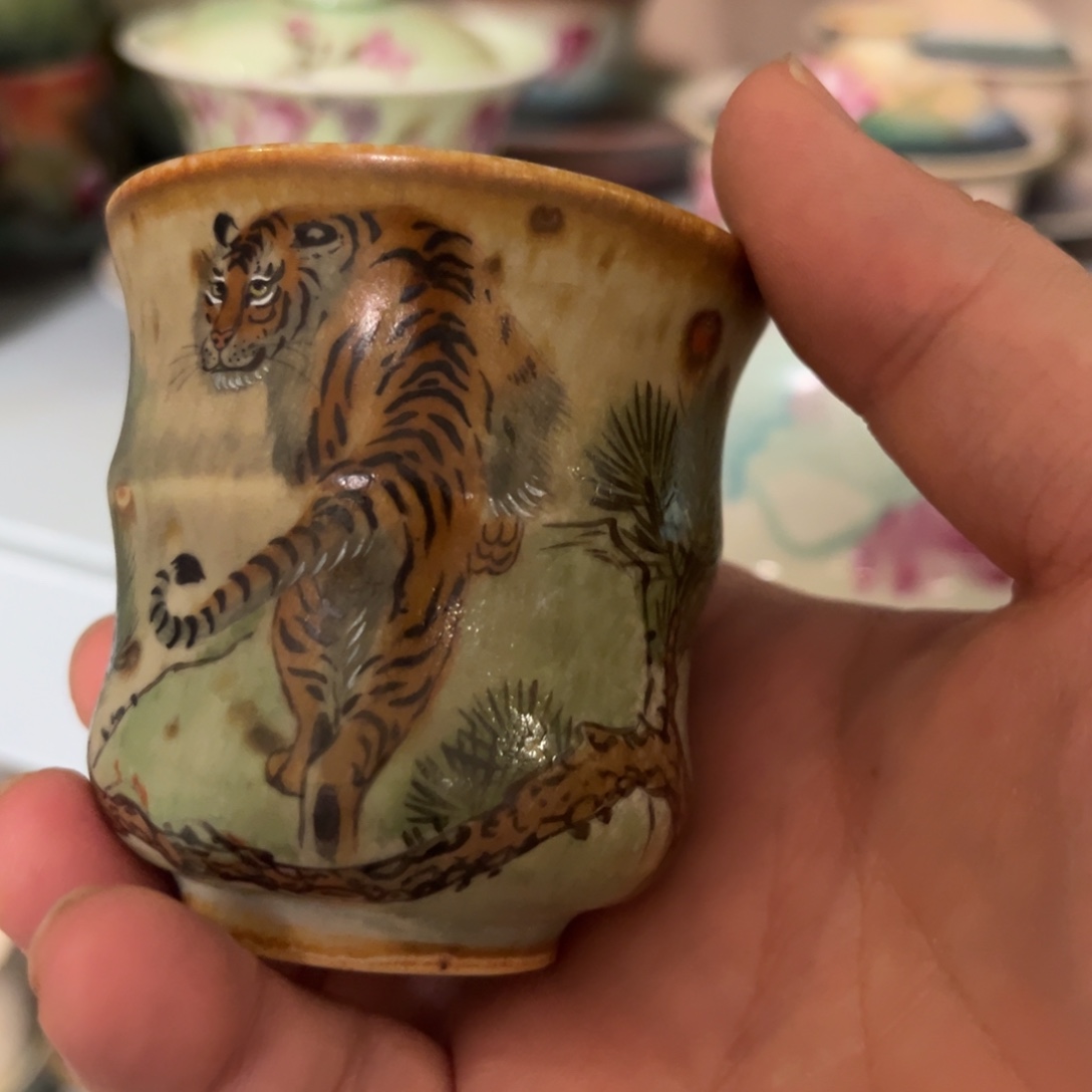 柴烧手工手绘陶瓷