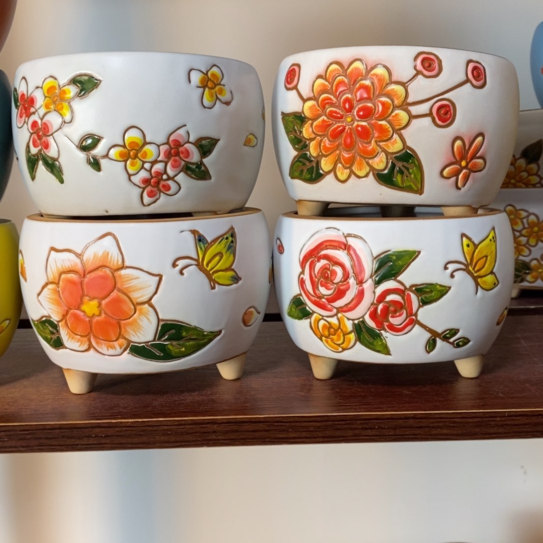 红陶韩式多肉植物花盆