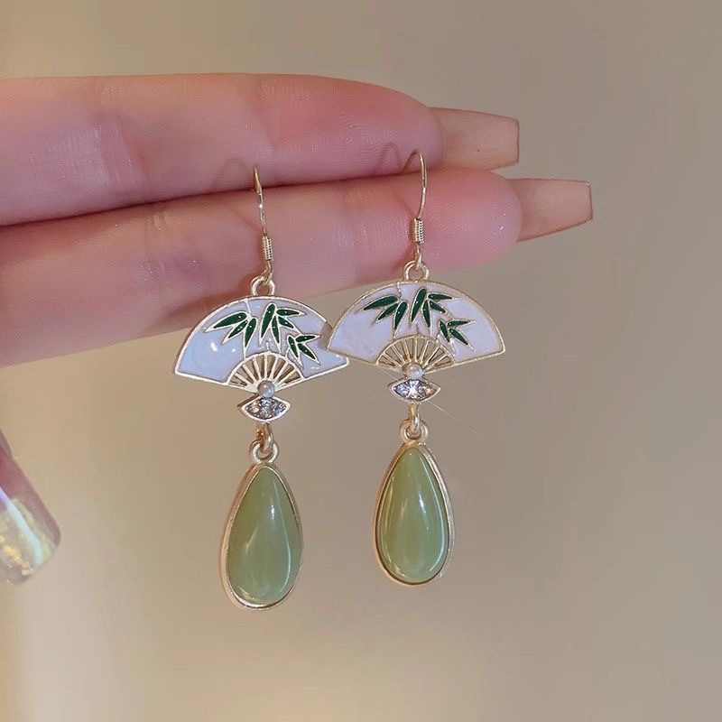 锌合金耳饰 流苏古风高级感耳环女气复古质耳钉汉服国风耳坠耳饰