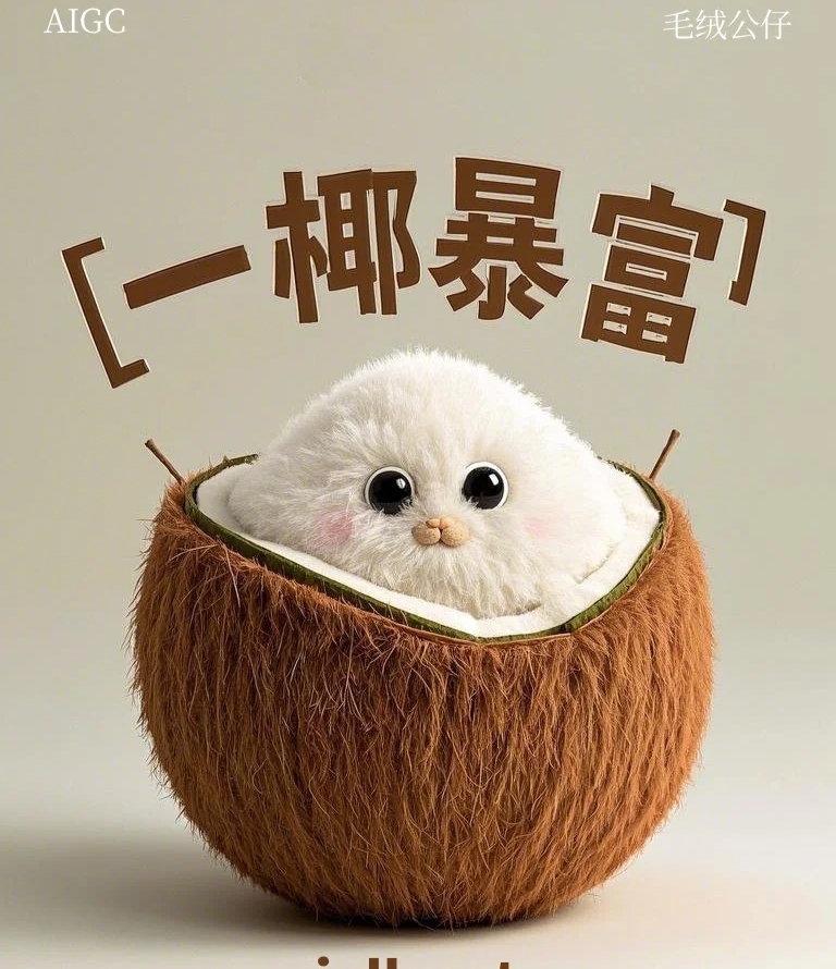 小橡果惊喜松鼠毛绒（手工) 非干货