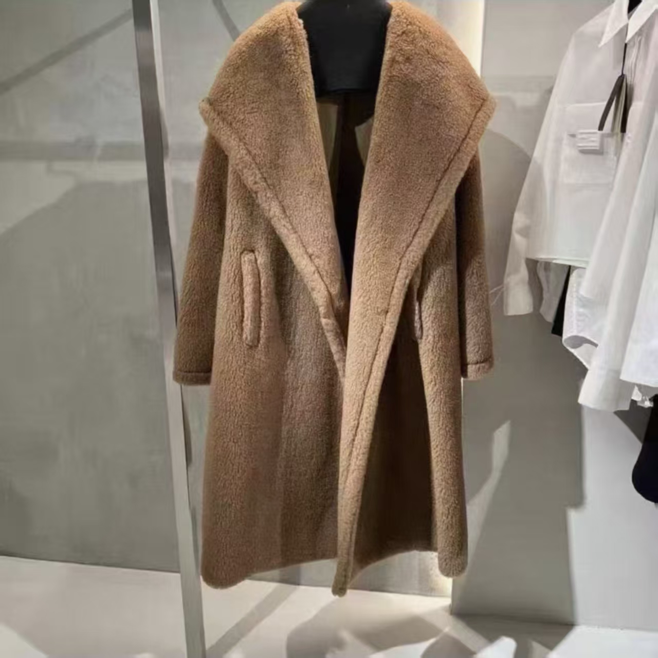 95新 MaxMara Maxmara泰迪连帽大衣外套泰迪十周年限定/GZ165女装
