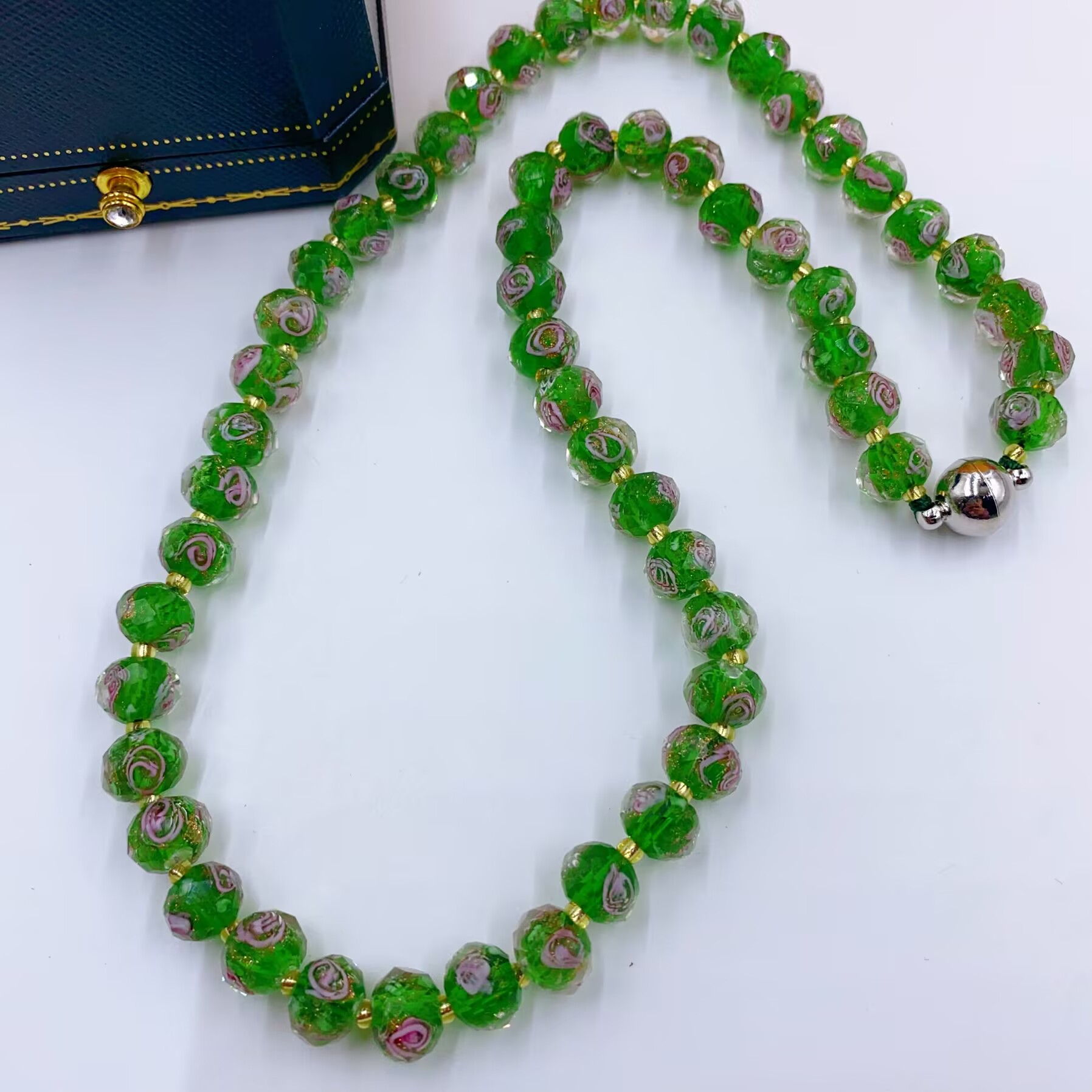 项链 2884  绿色珠珠项链多样性发货