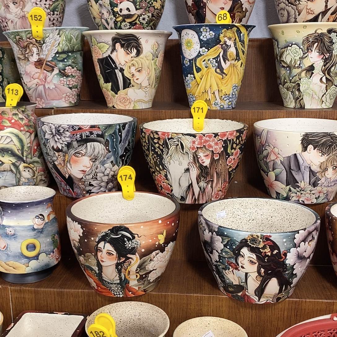景德镇精品js花盆