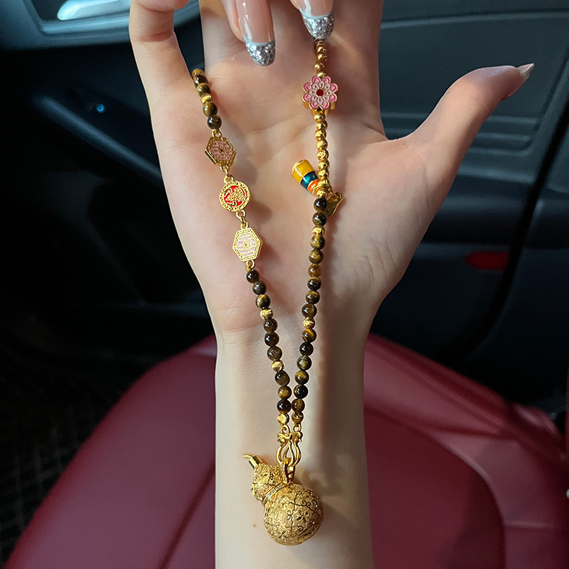 铜合金项链 新中式香囊葫芦项链女重工福禄毛衣链高级感衣服配饰