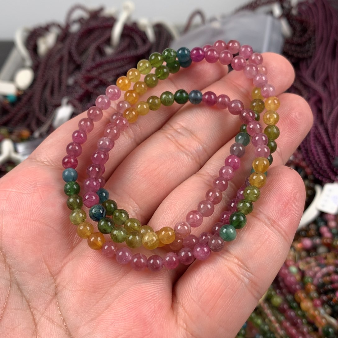 碧玺手链未镶嵌300彩虹