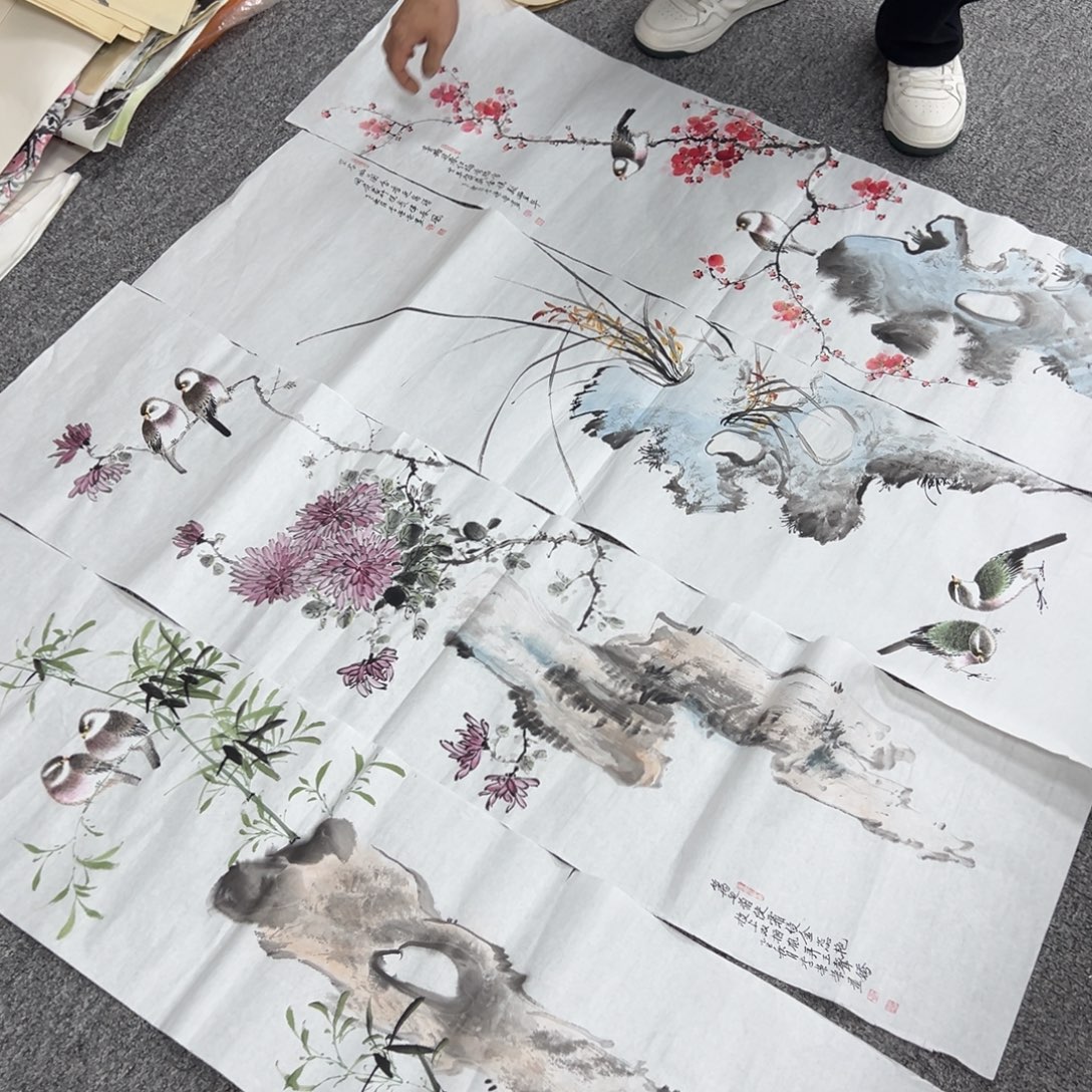 国画纯手绘字画宣纸