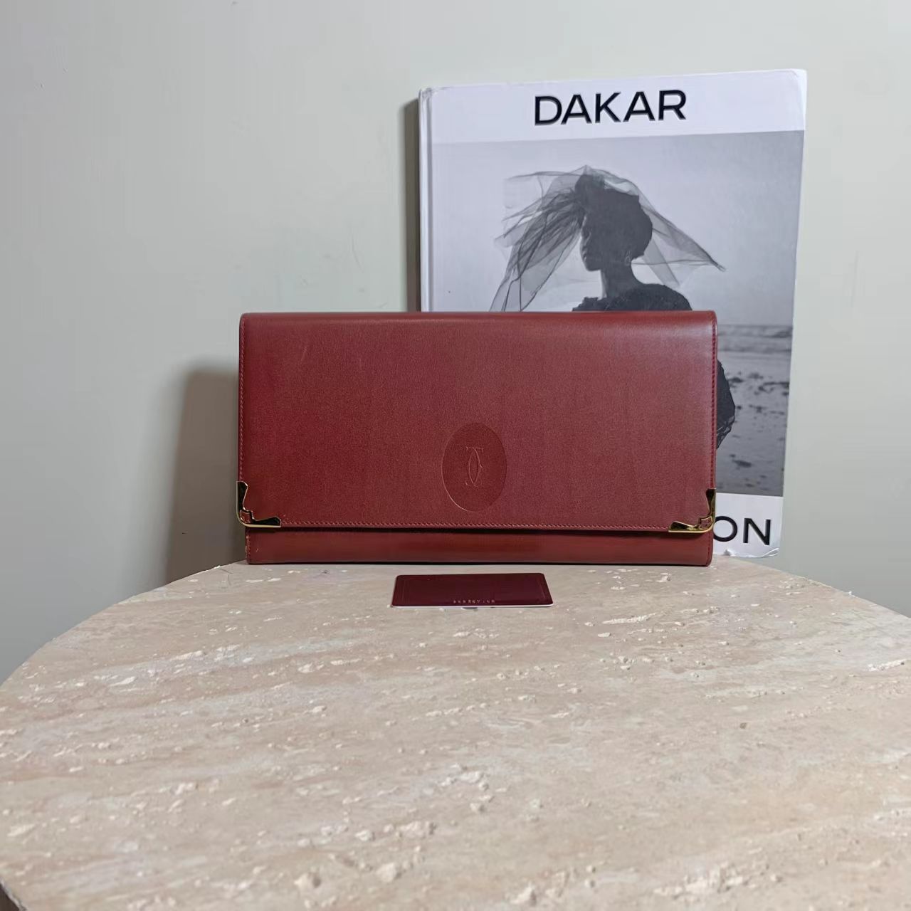 95新 Cartier/卡地亚 壹臻su/波尔多红中古手拿包 64099496