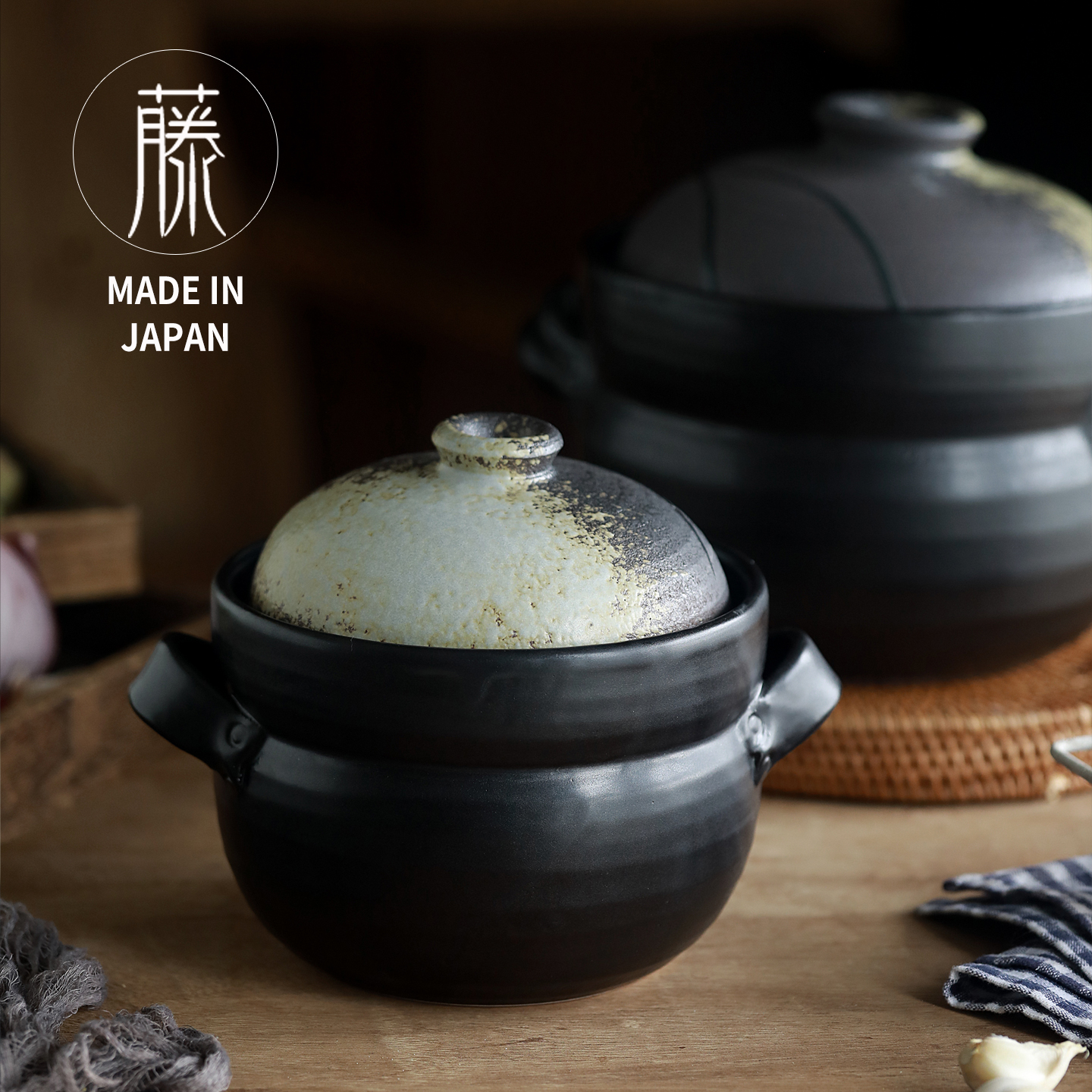 日本制进口照山窑土锅家用煲汤煲仔饭陶瓷砂锅炖锅煲汤锅加厚汤锅