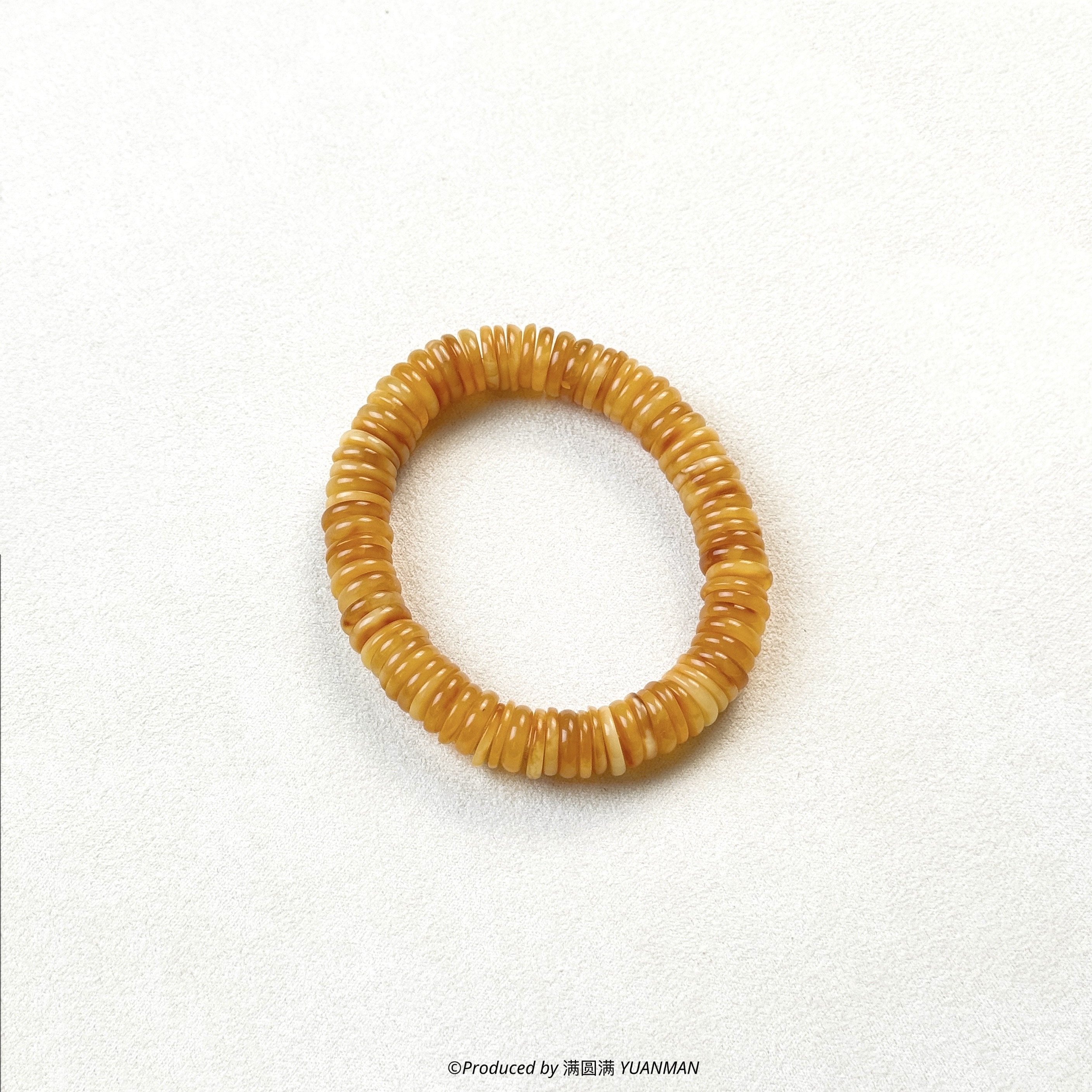 YUANMMAN/满圆满蜜蜡红沁单圈