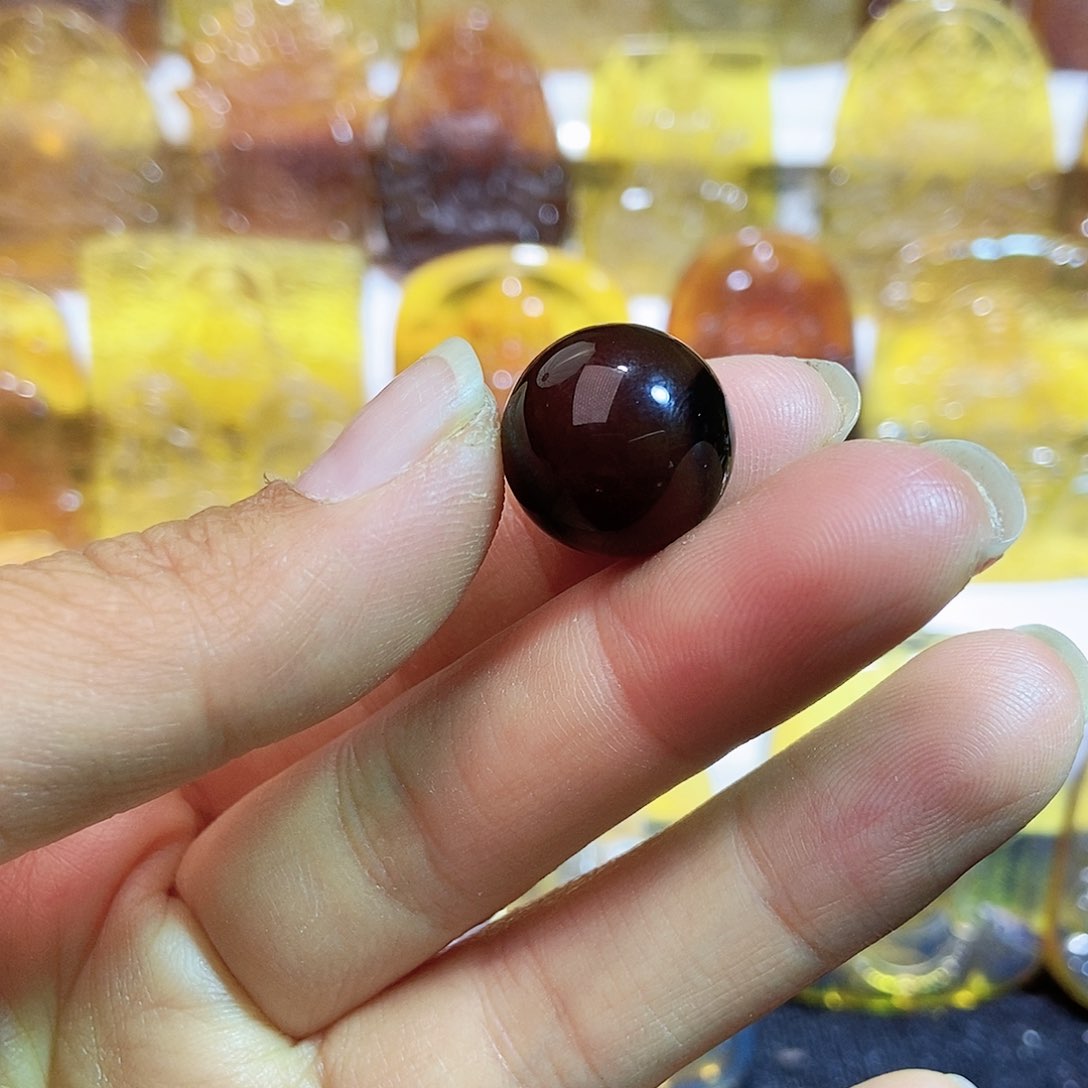 琥珀颈饰未镶嵌15+8